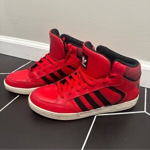 Adidas Red and Black High-Tops